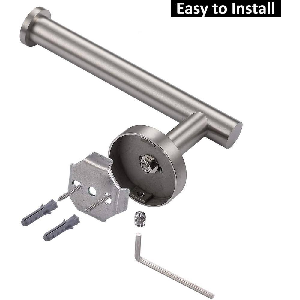 Brushed Nickel Stainless Steel Wall-Mounted Toilet Paper Holder Set
