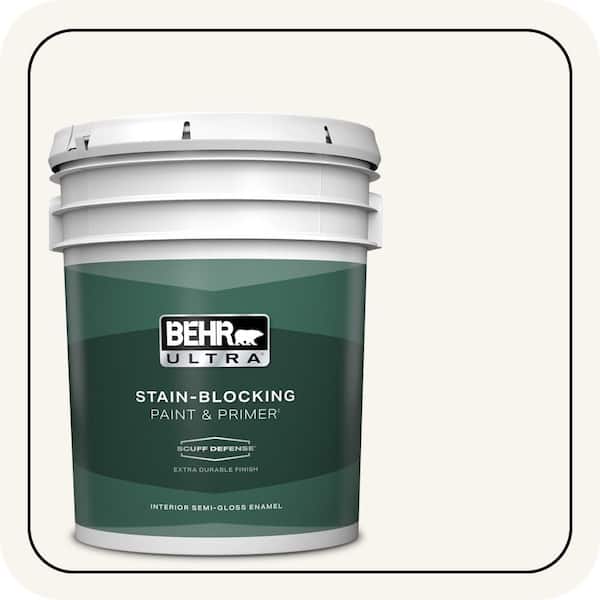 BEHR ULTRA 5 gal. Home Decorators Collection #HDC-WR16-01 Snow Day Extra Durable Semi-Gloss Enamel Interior Paint & Primer