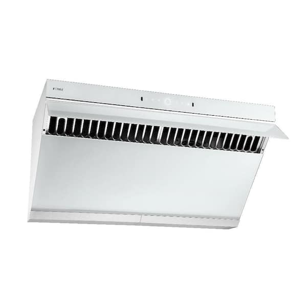 Fotile JQG9006 Slant Vent Series 36 Inch Onyx Black Ducted Contemporary  Wall Mount Hood
