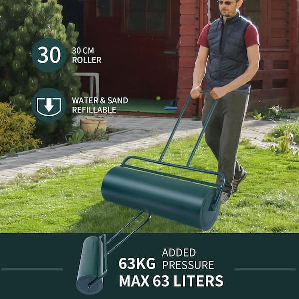 36 in. Push/Tow Fillable Lawn Roller in Green