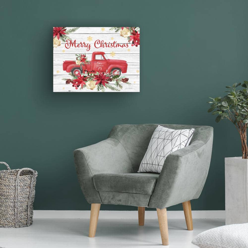 Coastal Seaglass Christmas Tree Canvas Art Print