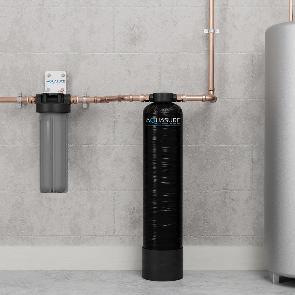 AquaSure Black and Gray Whole House Water Filtration System