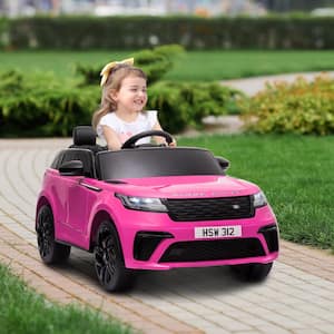 12-Volt Kids Ride On Car Licensed Land Rover Battery Powered Electric Vehicle Toy with Remote Control, Pink