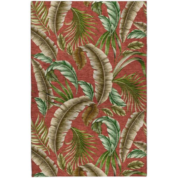 Dream Shag Premium Machine Washable Abstract ADS196 Spice 8 ft. x 10 ft. Area Rug
