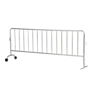 Heavy Duty Galvanized Steel Crowd Control Interlocking Barrier with 1 Flat Foot and 1 Wheeled Foot