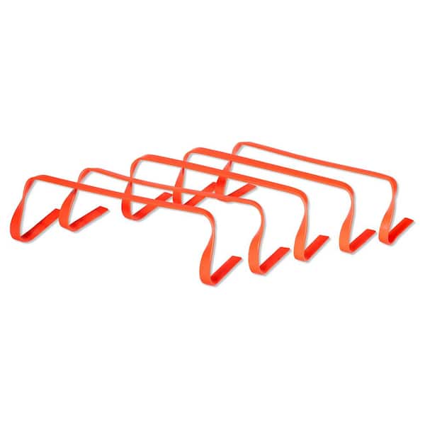 Trademark Innovations 6 in. Flat Speed Training Hurdles, Orange (Set of 5)