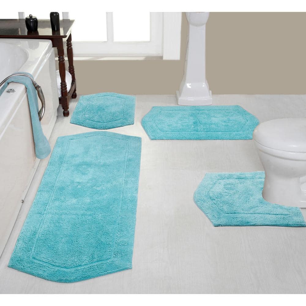 HOME WEAVERS INC Waterford Collection 100% Cotton Tufted Bath Rug, 4 ...