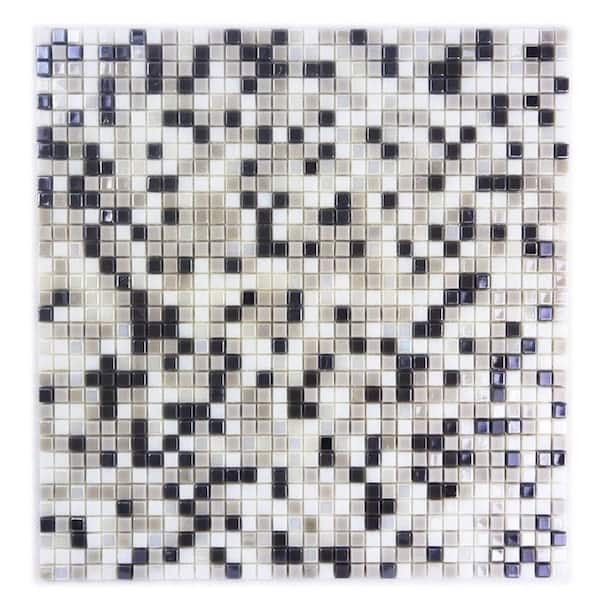 Galaxy Gray 12 in. x 12 in. Square Glass Mosaic Wall Pool Floor Tile (15 Sq. Ft./Case)