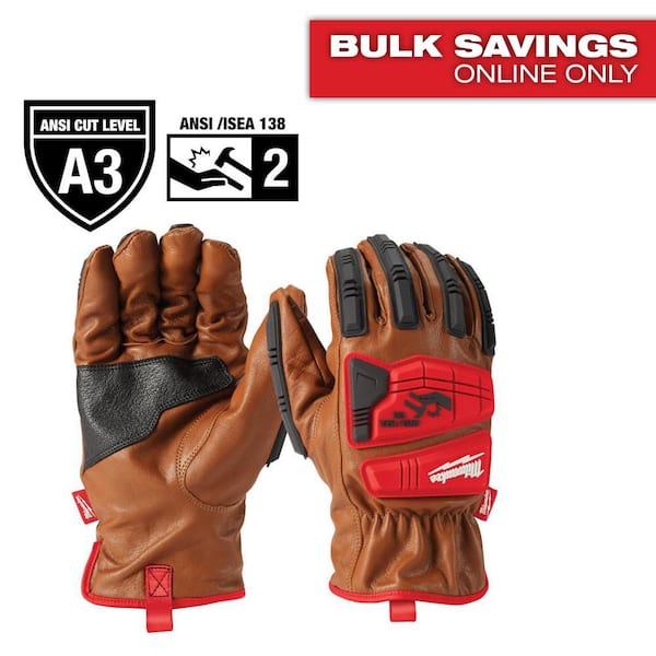 Large Level 3 Cut Resistant Goatskin Leather Impact Gloves