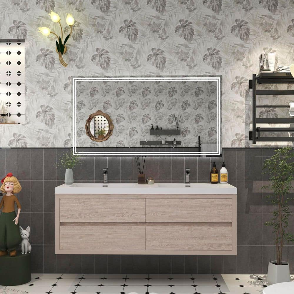 PREMIUM2 ストレート LOUISE 22 BV Better Vanity Louis 59 in. W x 20 in. D x 22 in. H Double Sink