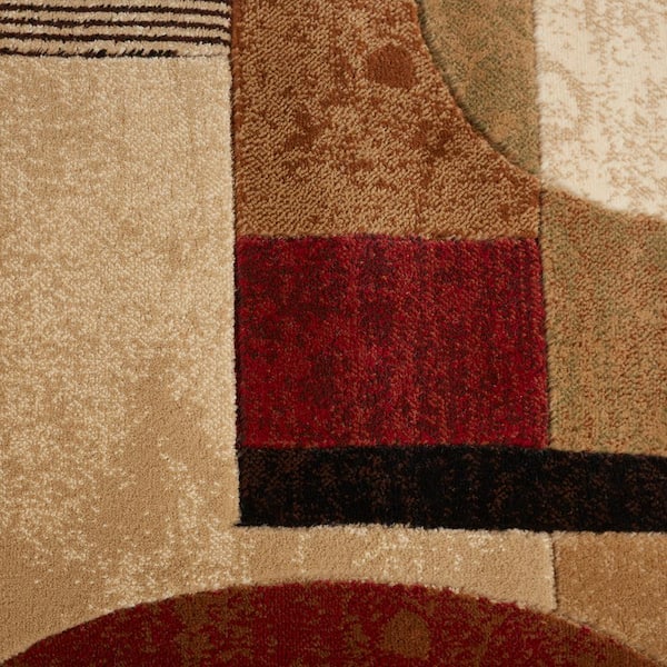 Tribeca Jasmine Brown 2 ft. x 3 ft. Geometric Area Rug