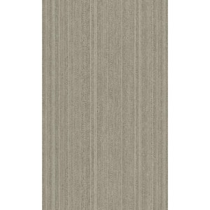 Ash Grey Vertical Plain Double Roll Non-Woven Non-Pasted Textured Wallpaper 57 Sq. Ft.