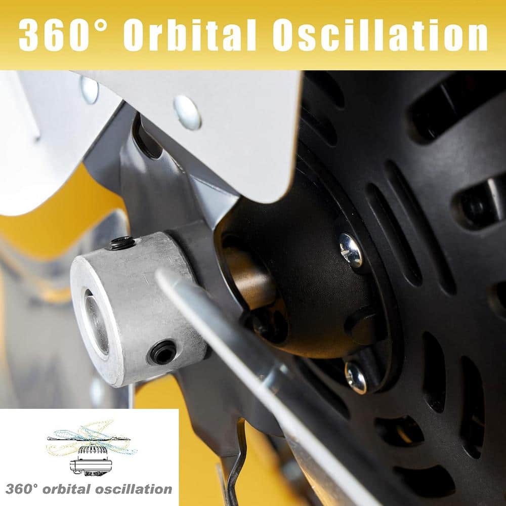24-Inch Yellow Aluminum High Velocity Oscillating Drum Floor Fan