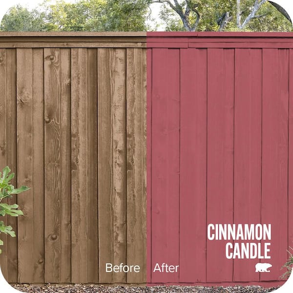 5 gal. #BIC-33 Cinnamon Candle Solid Color House and Fence Exterior Wood Stain
