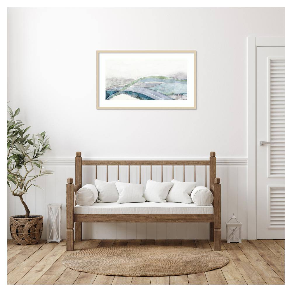 Way of Water 41"x24" Brown Wood Framed Abstract Landscape Print