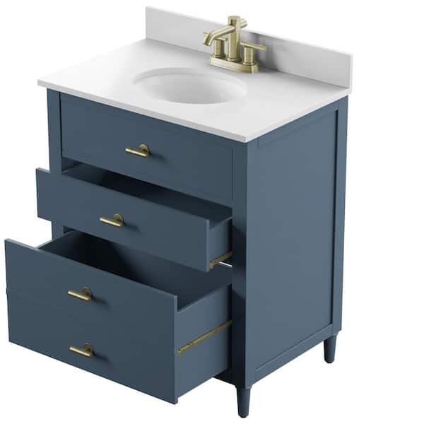Bath Vanity In Franklin Blue, Dresser Style Vanity For Bathroom