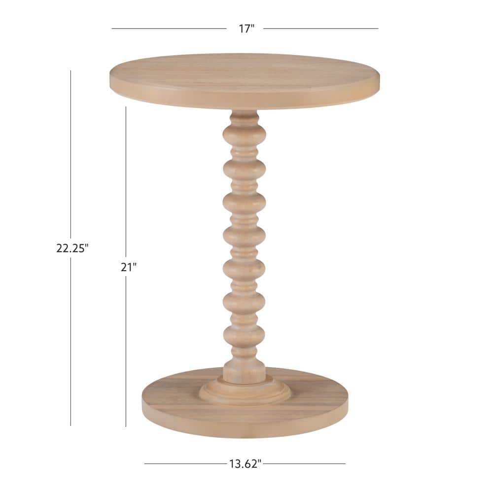 Spencer 17 in. Navy Blue Round Wood End Table - thumbnail 2