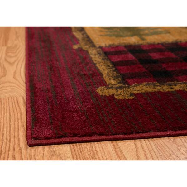 Home Dynamix Buffalo Southwest Lodge Moose Area Rug, Brown/red, 7