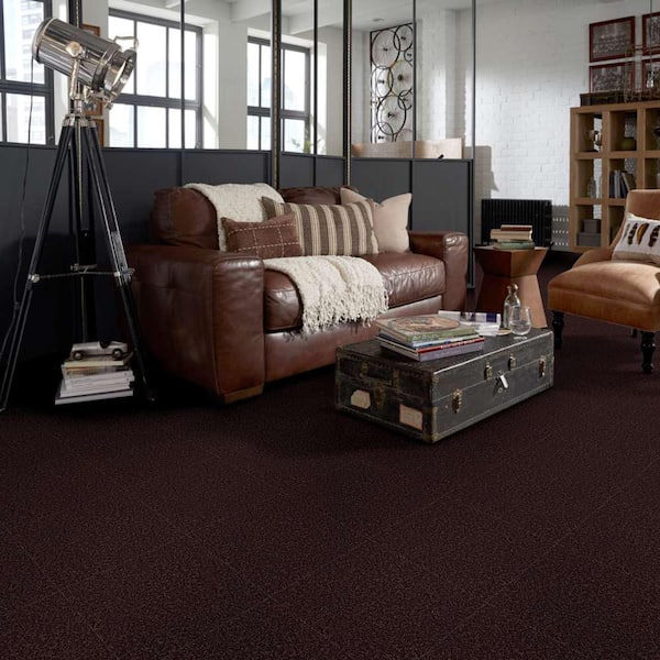 Palmdale II - Grape Koolaid - Purple 15 ft. 31.2 oz. Polyester Texture Installed Carpet