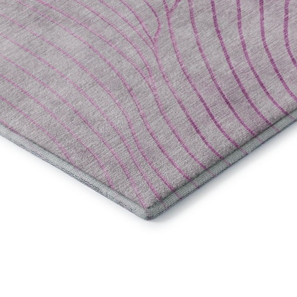 Mayfield Premium Machine Washable Abstract AMF2107 Blush 8 ft. x 10 ft. Area Rug