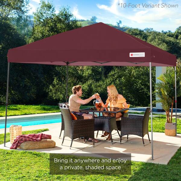 Best Choice Products 12 ft. x 12 ft. Burgundy Easy Setup Pop Up