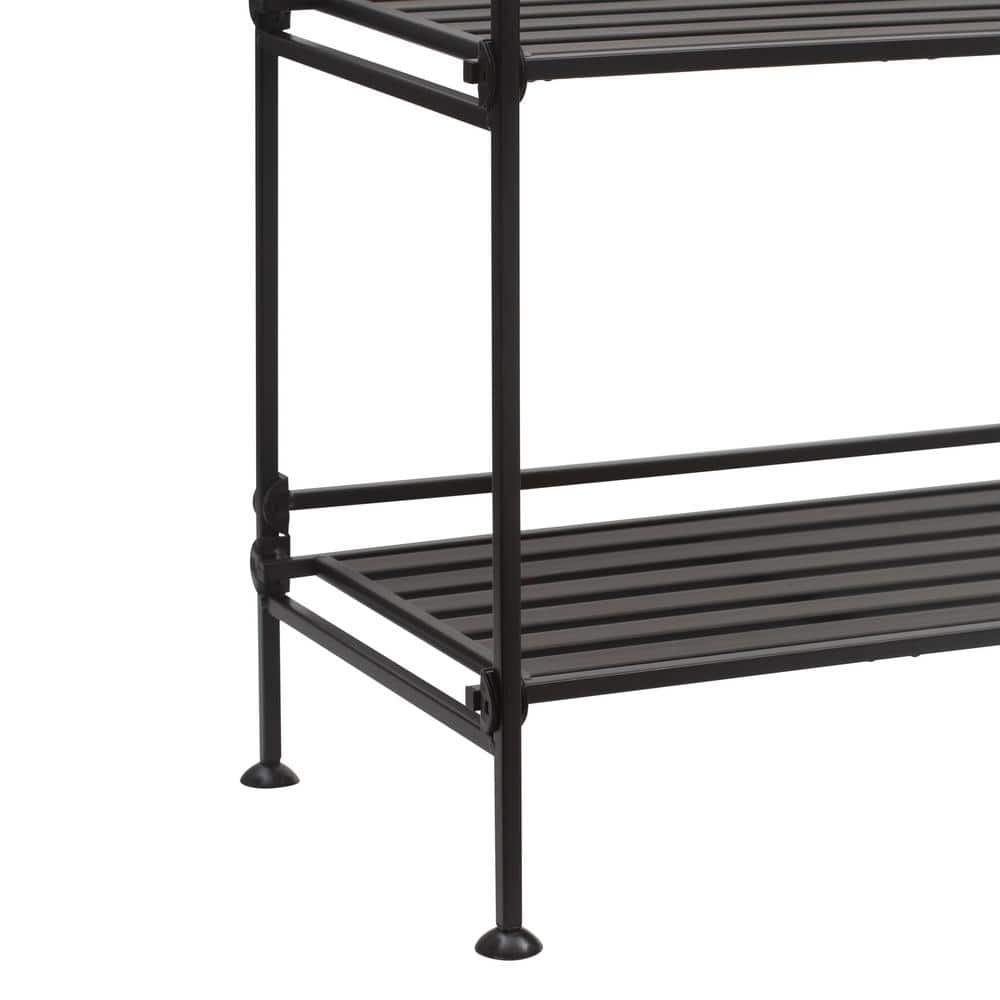 Espresso Wire 3-Tier Adjustable Shelving Unit