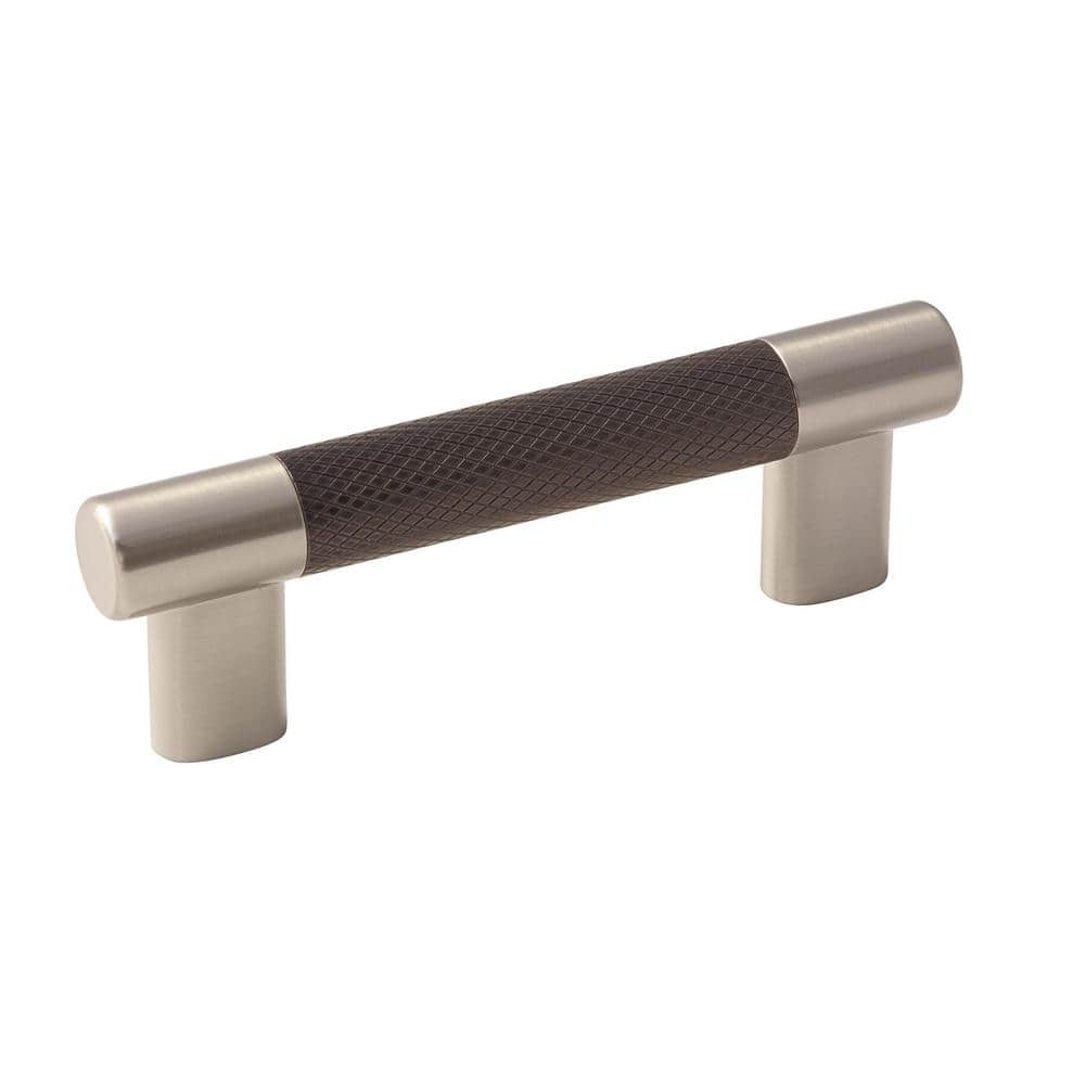 Amerock Esquire 3in & 3-3/4 in (76mm & 96 mm) Satin Nickel/Oil-Rubbed Bronze Drawer Pull -  BP36557G10ORB