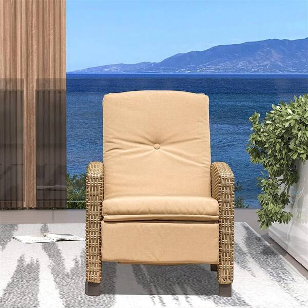 Walker Edison Furniture Company Papasan Rattan Removable Cushions Metal  Outdoor Patio Lounge Chairs with Natural Cushions (Set of 2) HDRRSC2NL -  The