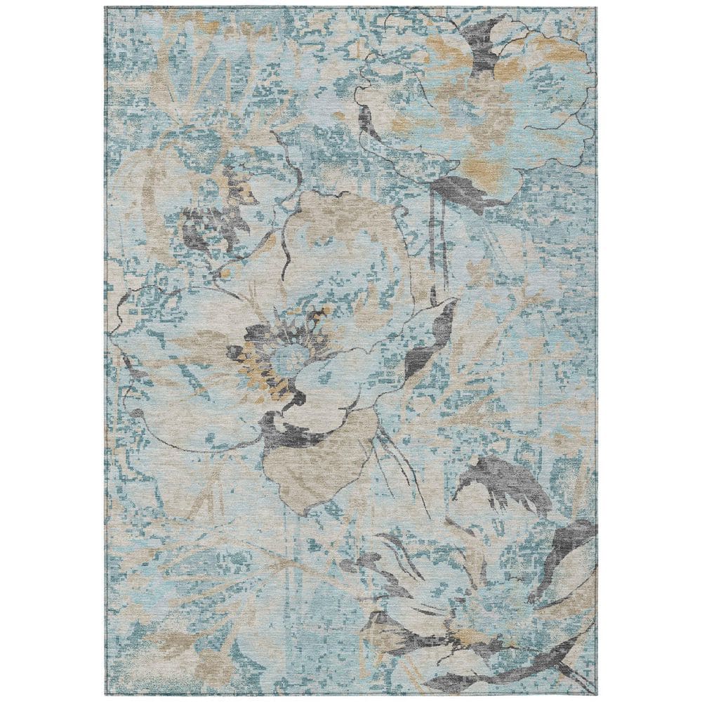 Chantille Machine Washable Indoor/Outdoor Abstract ACN2929 Sky 5 ft. x 7 ft. 6 in. Area Rug price history on PriceWatchPro