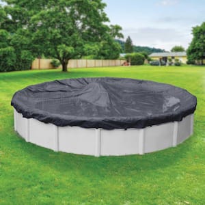 Economy 18 ft. Round Blue Solid Above Ground Winter Pool Cover