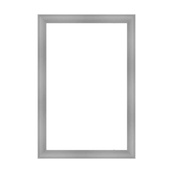 Amanti Art Mirror Makeover Flair Polished Nickel 25.25 in. W x 37.25 in. H Bathroom Mirror Frame Border Kit-Fits a 24 x 36 Mirror