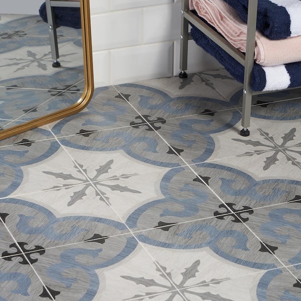 Castaic Briar Blue 8 in. x 8 in. Matte Porcelain Floor and Wall Tile (12.91 sq. ft./Case)