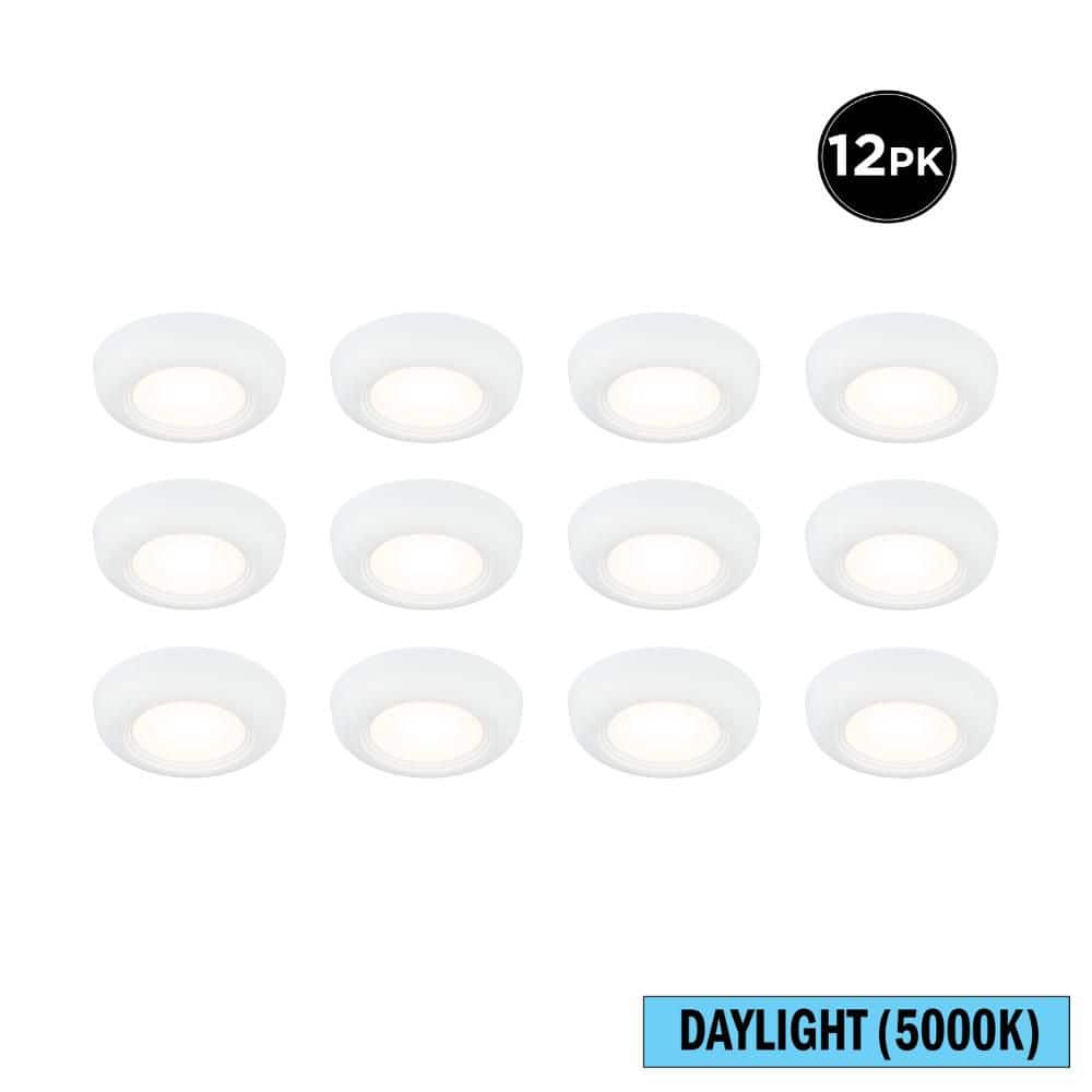 12-Pack 4 in. LED Surface Mount Downlight Flush Mount Disk Light Fixture, 700 Lumens 5000K Daylight, 8.5-Watt price history on PriceWatchPro