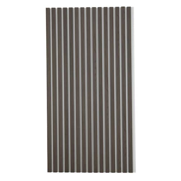 Ejoy 24 in. x 94.5 in. x 0.8 in. Acoustic Vinyl Wall Siding Panel in Drift Wood Color with White Base (Set of 1-Piece)