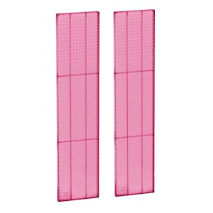 60 in. H x 13.5 in. W Pegboard Pink Styrene One Sided Panel (2-Pieces per Box)