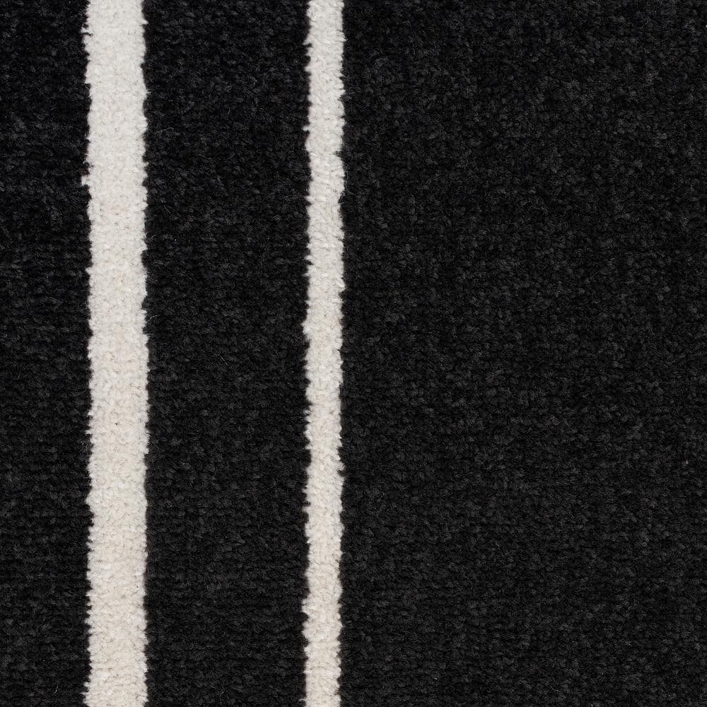 Black Ivory Rectangular 4' x 6' Synthetic Indoor/Outdoor Rug