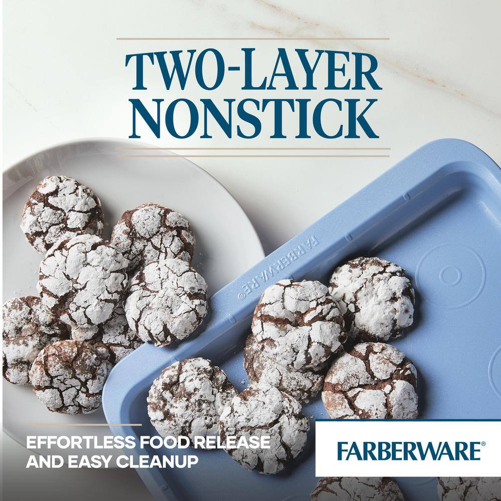 Farberware Easy Solutions 4-Piece Light Blue Nonstick Bakeware Set
