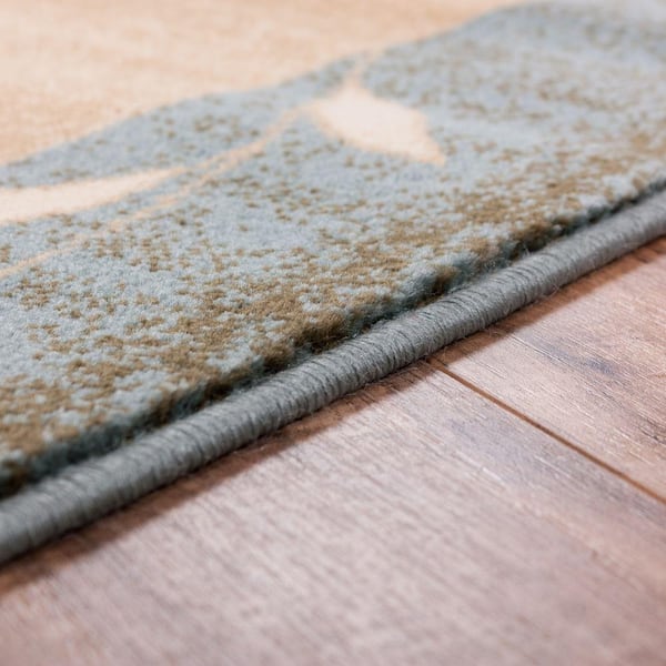 Barclay Hannover Light Blue 2 ft. x 7 ft. Modern Geometric Runner Rug