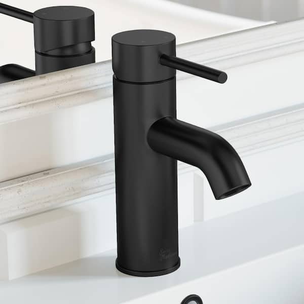 Swiss Madison Ivy Single-Handle Single-Hole Bathroom Faucet in Matte Black