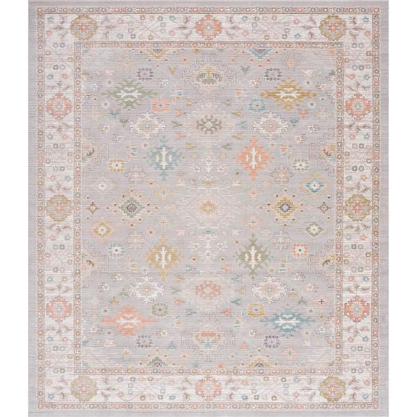 Crestwood Gray 8 ft. x 10 ft. Oriental Indoor Area Rug