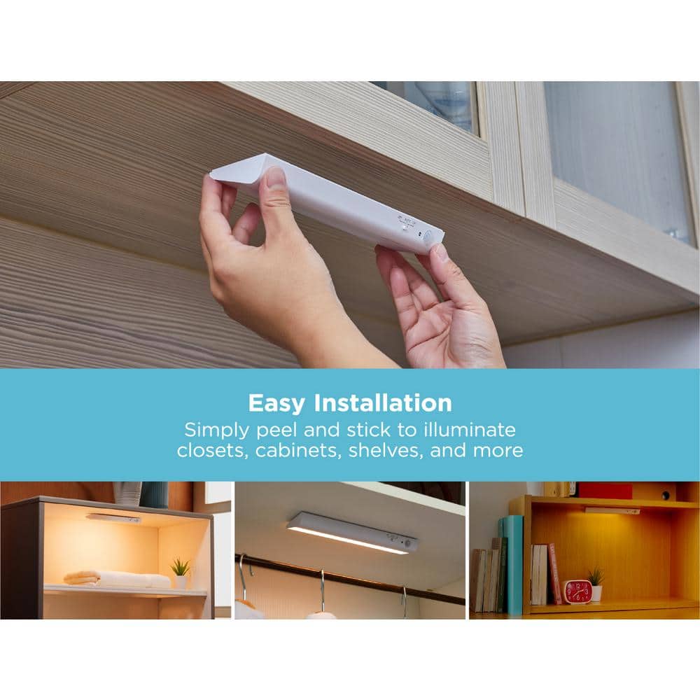White 9'' Battery Operated LED Motion Sensor Light Bar