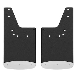 Rear 12" x 23" Textured Rubber Mud Guards, Select Dodge, Ram 1500, 2500, 3500