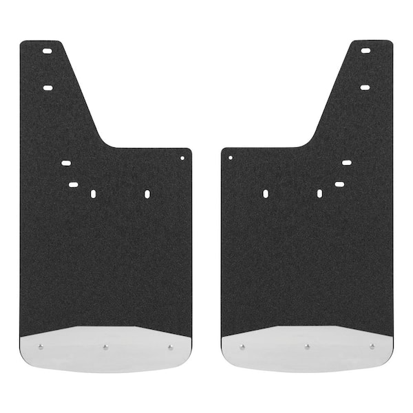 Luverne Rear 12" x 23" Textured Rubber Mud Guards, Select Dodge, Ram 1500, 2500, 3500