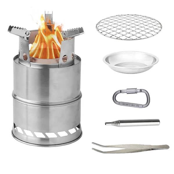 ITOPFOX Stainless Steel Outdoor Mini Folding Bbq Wood Camping Stove