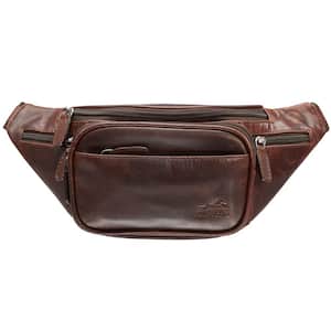 Buffalo Collection 5.5 in. Brown Leather Classic Waist pack