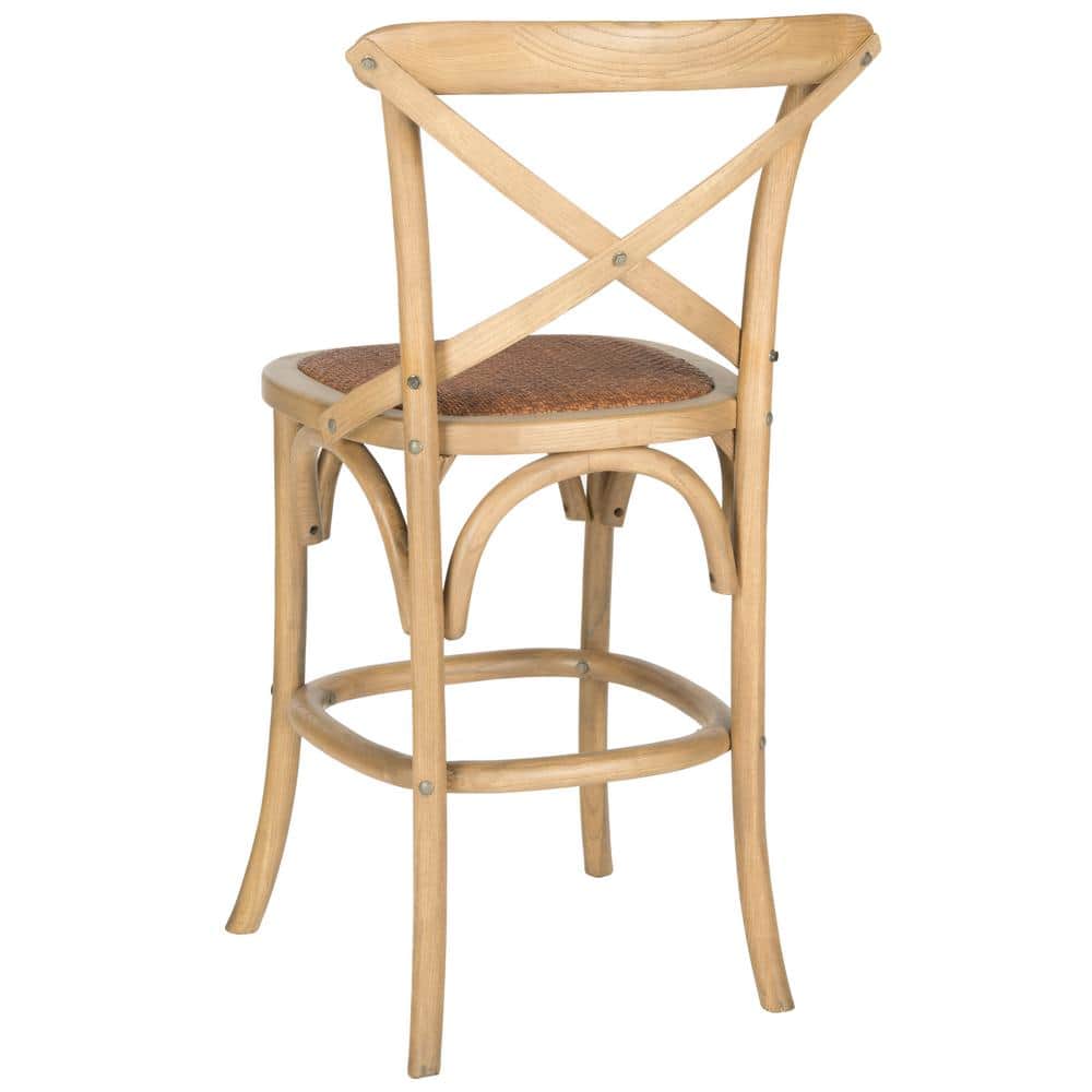 Transitional Weathered Oak Counter Stool 20"W x 21"D x 38"H