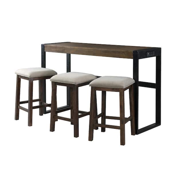 Picket House Furnishings Enrico Brown Multipurpose Bar Table Set