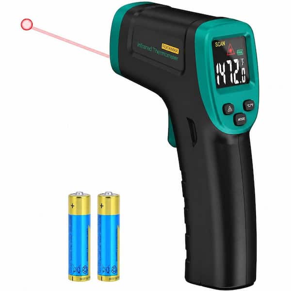 Dark Green Green Plastic Infrared Thermometer Gun Kitchen Tool Noncontact Laser Adjustable Emissivity 1 Piece