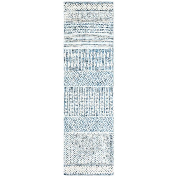 SAFAVIEH Glamour Navy/Ivory 2 ft. x 6 ft. Geometric Runner Rug