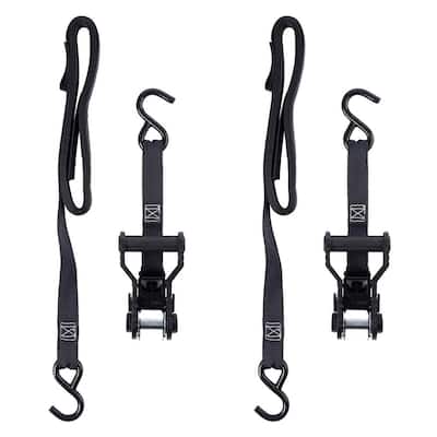 Extreme Webbing Combat Tie Down Strap 14 ft. x 1 in. 500 lbs with S Hook (2-Pack)